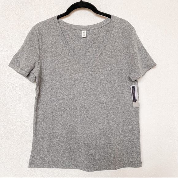 Nordstrom bp. V-Neck Short Sleeve Tee Grey Size Large - Picture 2 of 9